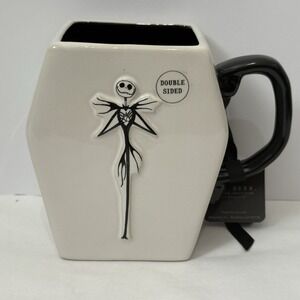 Rae Dunn Nightmare Before Christmas Jack Skellinton Coffin Mug‎ NEW Coffee